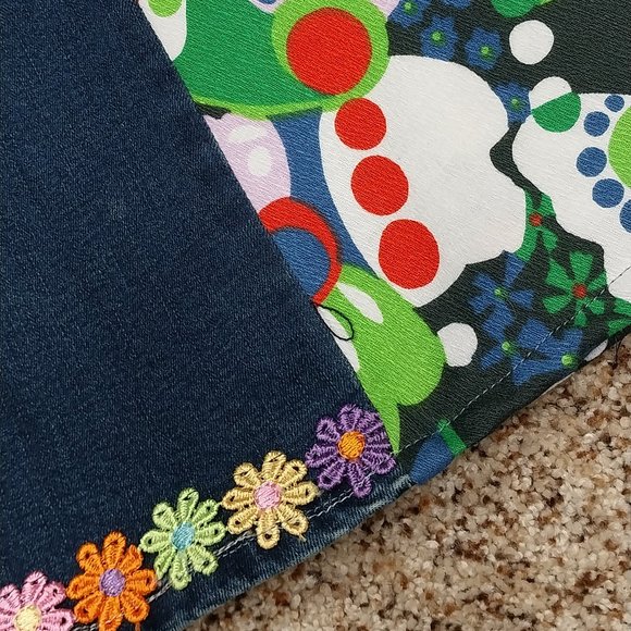 2675 Size 16WP 1946 Upcycled Stretch Bell-Bottoms - Picture 2 of 6